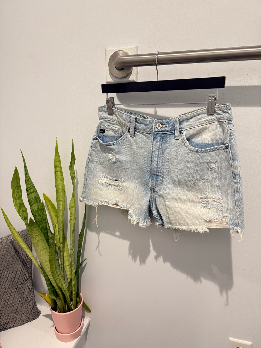 KanCan Light Blue Distressed Jean Shorts